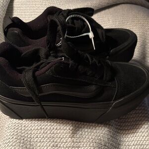 Vans Knu Skool Stack Black Platform Sneakers